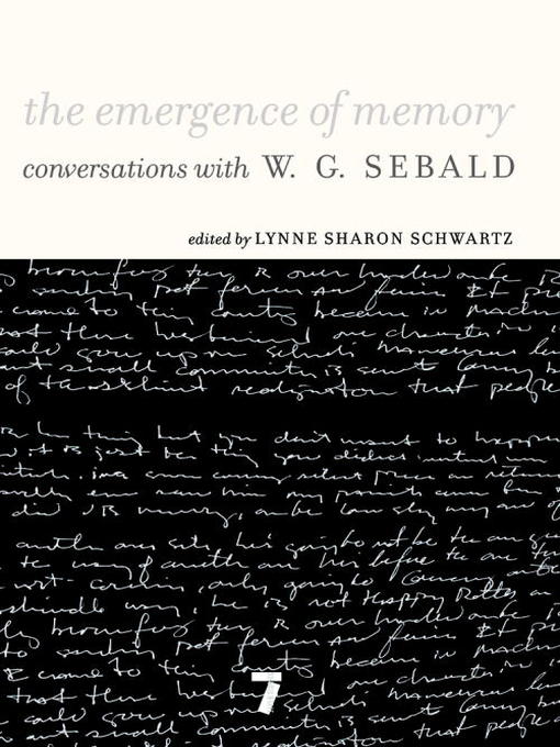 Title details for The Emergence of Memory by W.G. Sebald - Available